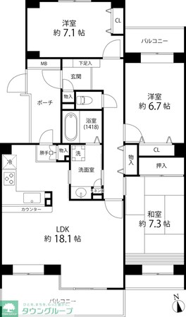 T's garden西寺尾 D棟の物件間取画像